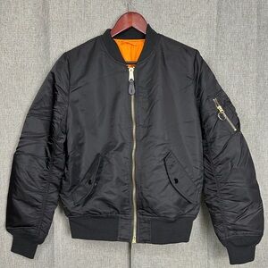 Alpha Industries Men's Medium Reversible Bomber Flight Jacket Lightweight MA-1